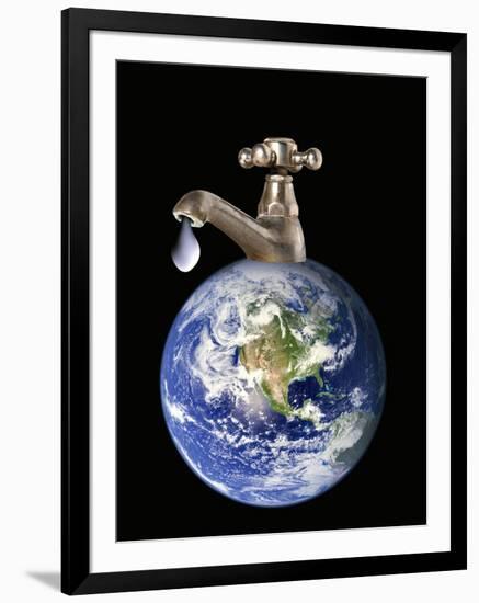 Water Conservation, Conceptual Image-Victor De Schwanberg-Framed Photographic Print