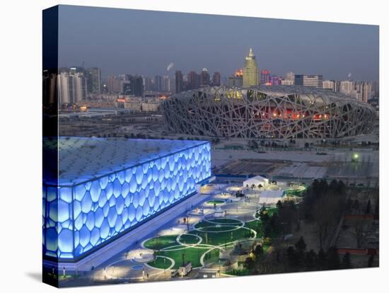 Water Cube National Aquatics Center and National Stadium at the Olympic Park, Beijing, China-Kober Christian-Stretched Canvas