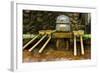 Water Dipper in the Endless Red Gates of Kyoto's Fushimi Inarii Shrine, Kyoto, Japan, Asia-Michael Runkel-Framed Photographic Print