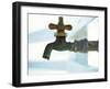 Water Drop Dropping From Old Faucet-null-Framed Photographic Print