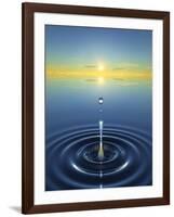 Water Drop Impact-David Parker-Framed Photographic Print