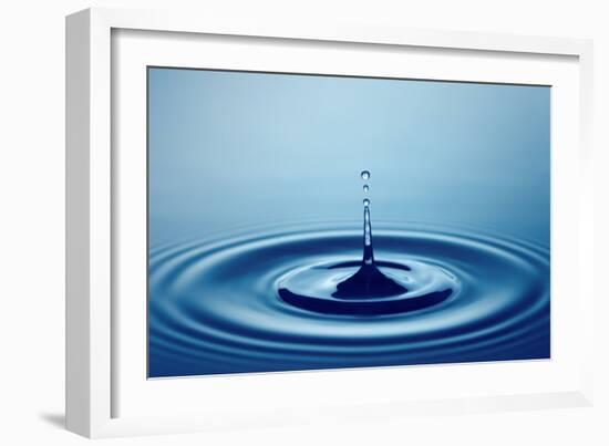 Water Drop (Shallow DOF with Focus on Top Drop)-Johan Swanepoel-Framed Photographic Print