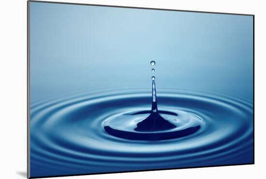 Water Drop (Shallow DOF with Focus on Top Drop)-Johan Swanepoel-Mounted Photographic Print