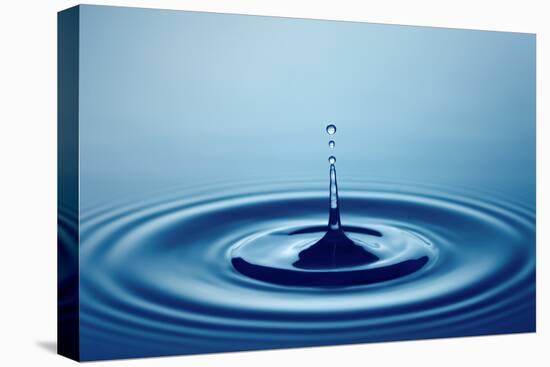 Water Drop (Shallow DOF with Focus on Top Drop)-Johan Swanepoel-Stretched Canvas