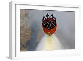 Water Drops are Performed Using Bambi Buckets to Assist the Wildfires in California-null-Framed Photographic Print