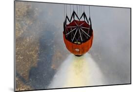 Water Drops are Performed Using Bambi Buckets to Assist the Wildfires in California-null-Mounted Photographic Print