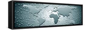 Water Drops Forming Continents-null-Framed Stretched Canvas