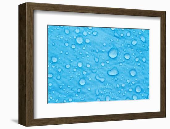 Water Drops on Tent Fabric-Justin Bailie-Framed Photographic Print