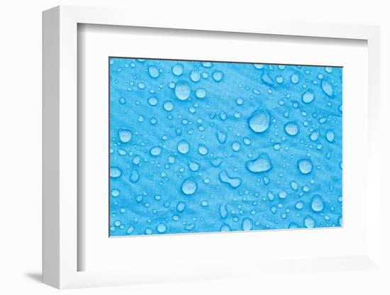 Water Drops on Tent Fabric-Justin Bailie-Framed Photographic Print