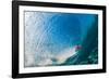 Water & Earth-Breaking wave off of North Stradbroke Island, Queensland, Australia-Mark A Johnson-Framed Photographic Print