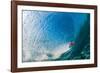 Water & Earth-Breaking wave off of North Stradbroke Island, Queensland, Australia-Mark A Johnson-Framed Photographic Print