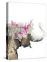 Water Elephant with Flower Crown-Patricia Pinto-Stretched Canvas