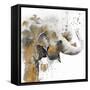 Water Elephant with Gold-Patricia Pinto-Framed Stretched Canvas