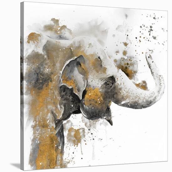 Water Elephant with Gold-Patricia Pinto-Stretched Canvas