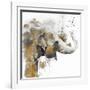 Water Elephant with Gold-Patricia Pinto-Framed Art Print