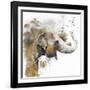 Water Elephant with Gold-Patricia Pinto-Framed Art Print