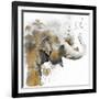 Water Elephant with Gold-Patricia Pinto-Framed Art Print