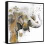 Water Elephant with Gold-Patricia Pinto-Framed Stretched Canvas