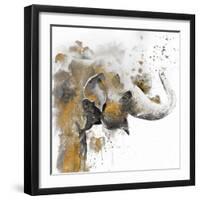 Water Elephant with Gold-Patricia Pinto-Framed Art Print