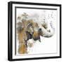 Water Elephant with Gold-Patricia Pinto-Framed Art Print