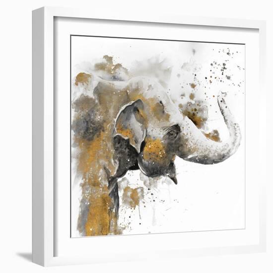 Water Elephant with Gold-Patricia Pinto-Framed Art Print