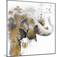 Water Elephant with Gold-Patricia Pinto-Mounted Art Print