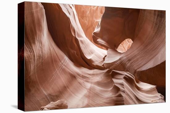 Water eroded Navajo Sandstone forms a slot canyon in Upper Antelope Canyon, Navajo Land, Arizona-Michael Nolan-Stretched Canvas