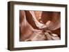 Water eroded Navajo Sandstone forms a slot canyon in Upper Antelope Canyon, Navajo Land, Arizona-Michael Nolan-Framed Photographic Print