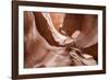 Water eroded Navajo Sandstone forms a slot canyon in Upper Antelope Canyon, Navajo Land, Arizona-Michael Nolan-Framed Photographic Print