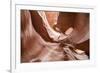 Water eroded Navajo Sandstone forms a slot canyon in Upper Antelope Canyon, Navajo Land, Arizona-Michael Nolan-Framed Photographic Print