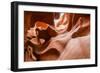 Water eroded Navajo Sandstone forms a slot canyon in Upper Antelope Canyon, Navajo Land, Arizona-Michael Nolan-Framed Photographic Print