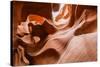 Water eroded Navajo Sandstone forms a slot canyon in Upper Antelope Canyon, Navajo Land, Arizona-Michael Nolan-Stretched Canvas