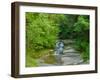 Water falling from rocks, Eagle Cliff Falls, Havana Glen Park, Finger Lakes Region, New York Sta...-null-Framed Photographic Print