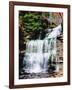 Water falling from rocks in a forest, Genoa Falls, Kitchen Creek, Ricketts Glen State Park, Penn...-null-Framed Photographic Print