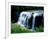 Water falling from rocks in a forest, Middle Falls, Genesee River, Letchworth State Park, New Yo...-null-Framed Photographic Print