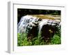 Water falling from rocks in a forest, Middle Falls, Genesee River, Letchworth State Park, New Yo...-null-Framed Photographic Print