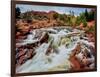 Water falling from rocks, Mill Creek, Moab, Utah, USA-null-Framed Photographic Print