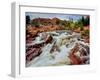 Water falling from rocks, Mill Creek, Moab, Utah, USA-null-Framed Photographic Print