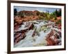 Water falling from rocks, Mill Creek, Moab, Utah, USA-null-Framed Photographic Print