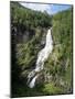 Water Falling from Rocks, Stalheim, Norway-null-Mounted Photographic Print