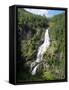 Water Falling from Rocks, Stalheim, Norway-null-Framed Stretched Canvas