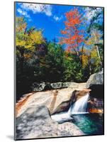 Water falling into a river, Pemigewasset River, Franconia Notch State Park, White Mountains, New...-null-Mounted Photographic Print