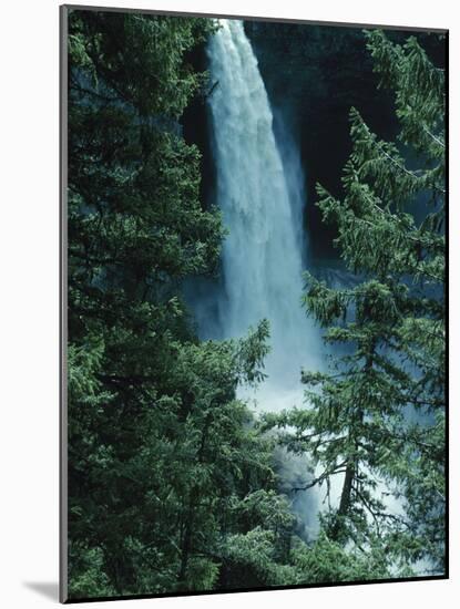 Water Falling Off Mountain at Helmcken Falls-null-Mounted Photographic Print