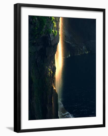 Water Falls at Sunset-null-Framed Photographic Print