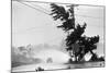 Water Falls/Car Stopped/Down Power Lines-null-Mounted Photographic Print