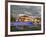 Water Feature in Front of the Potala Square Lit up with Neon Blue Lights in Early Evening, China-Don Smith-Framed Photographic Print