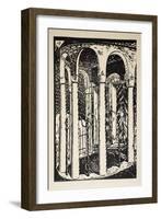 Water Feature Surrounded by Columns-Paul Thomas-Framed Giclee Print