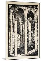 Water Feature Surrounded by Columns-Paul Thomas-Mounted Giclee Print