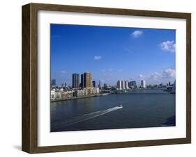 Water Ferry About to Go Under Erasmus Bridge-Barry Winiker-Framed Photographic Print