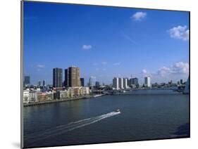 Water Ferry About to Go Under Erasmus Bridge-Barry Winiker-Mounted Photographic Print